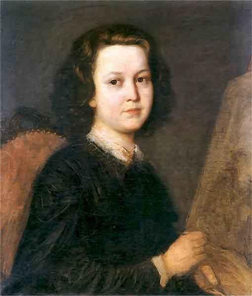 Aleksander Kotsis Portrait of a paintress Jozefina Geppert France oil painting art